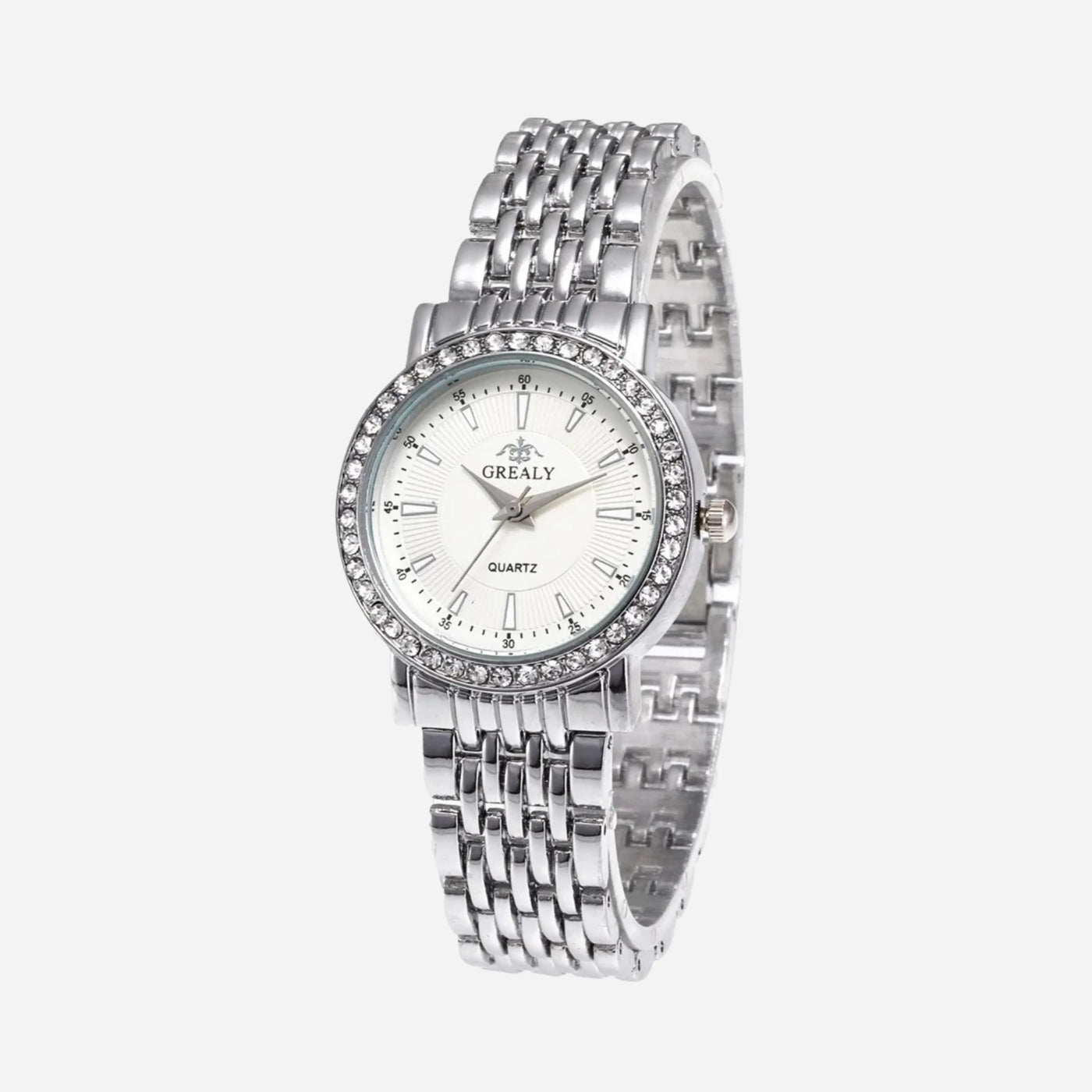 Dual-Tone Crystal Link Watch