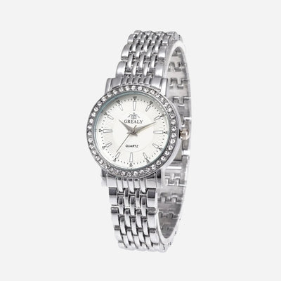 Dual-Tone Crystal Link Watch