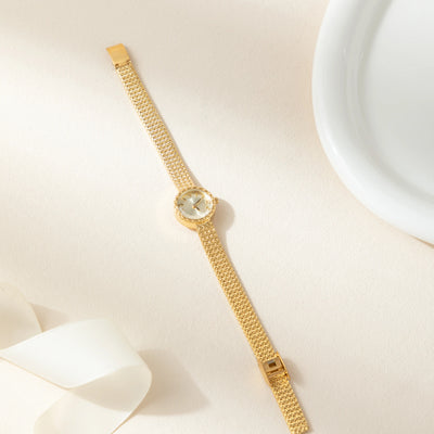 Eterna Glow Round Mesh Watch