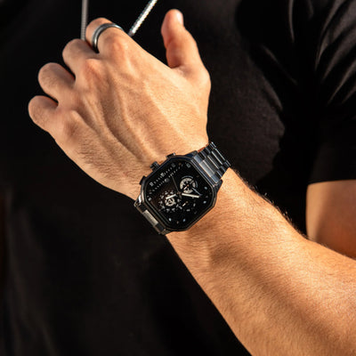 Shadowsteel Rectangular Chronograph Watch