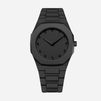 Midnight Script Stainless Steel Watch