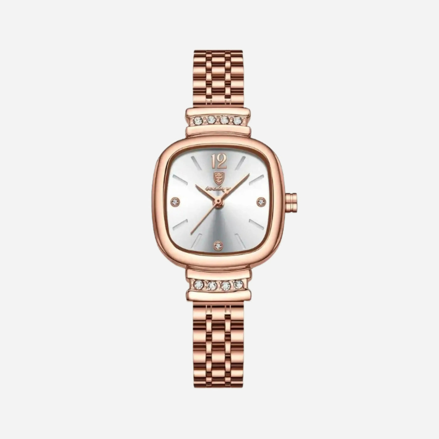 Crystal Accent Square Dial Watch