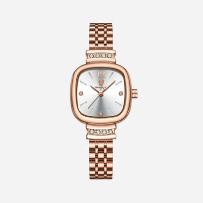 Crystal Accent Square Dial Watch