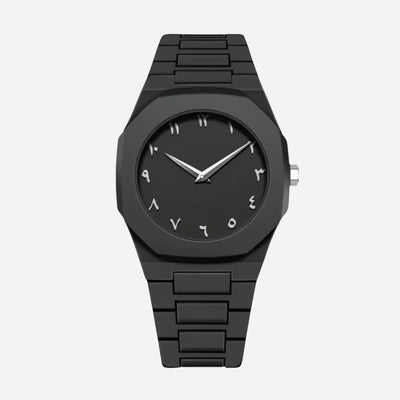 Midnight Script Stainless Steel Watch