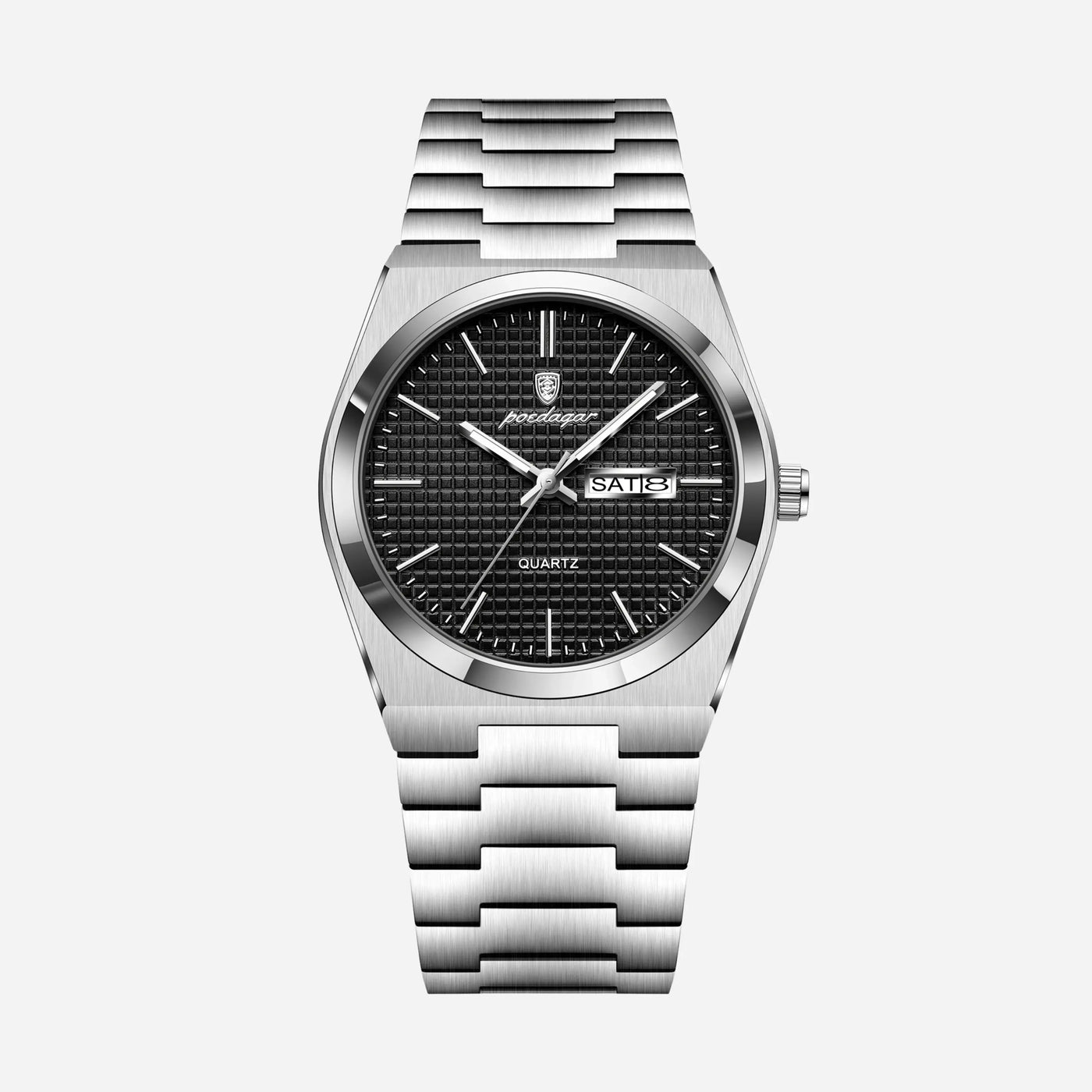 Aurora Day-Date Stainless Steel Watch