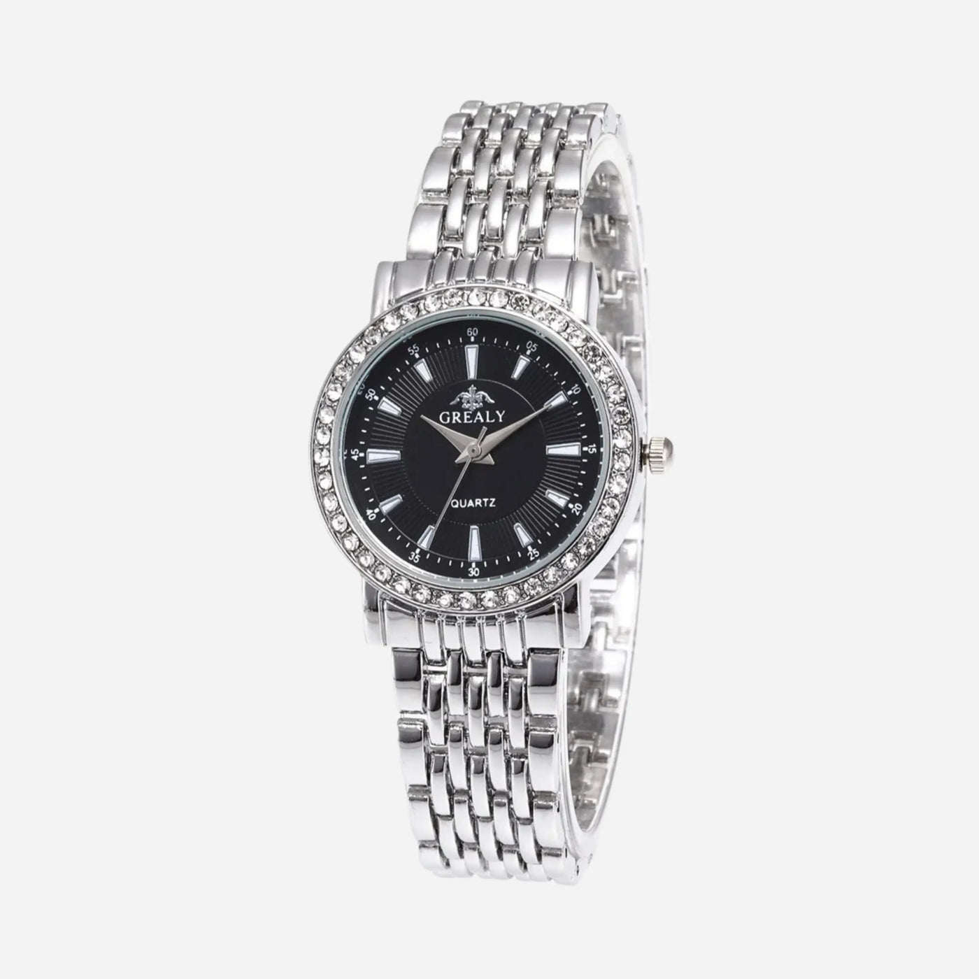 Dual-Tone Crystal Link Watch