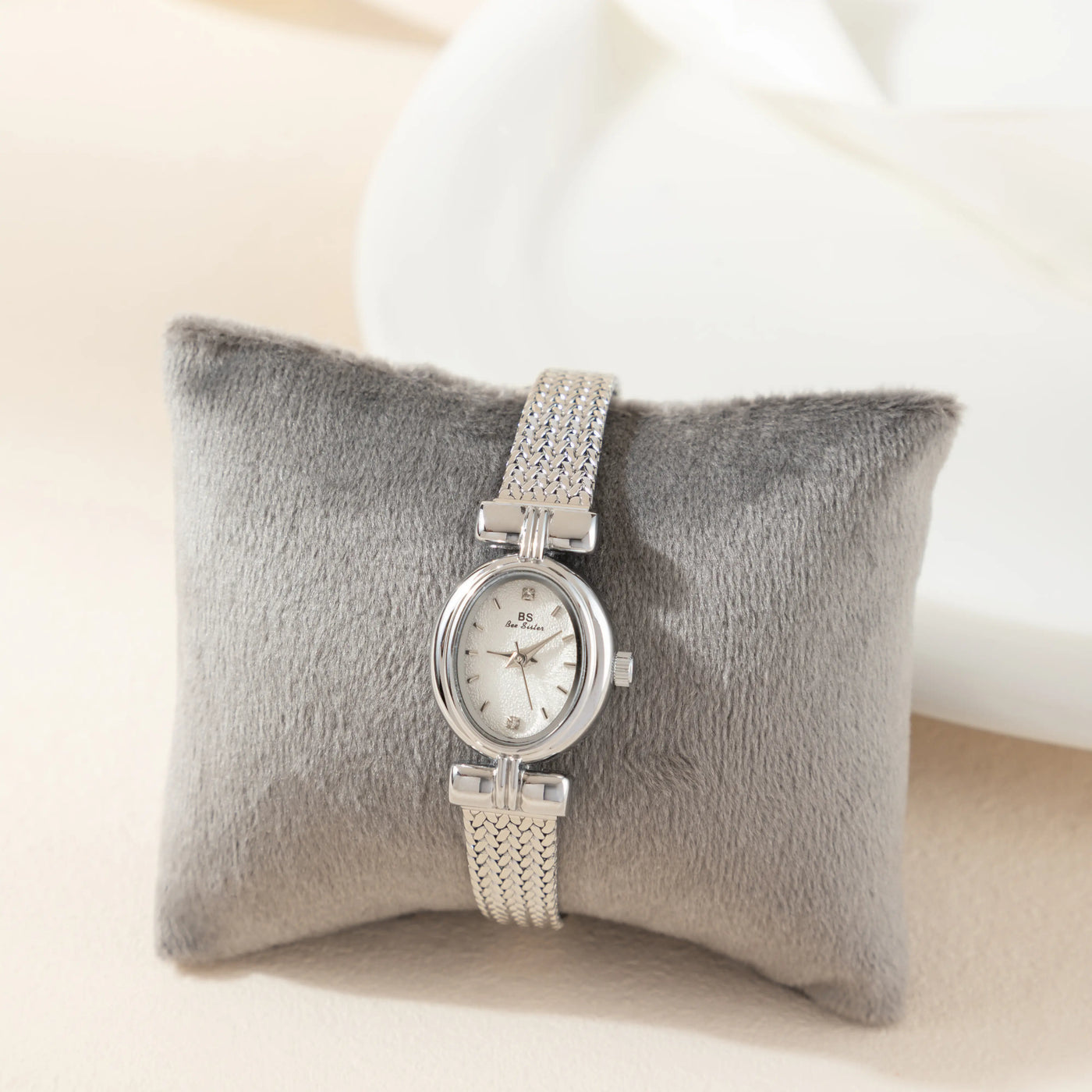Golden Weave Oval Dial Watch