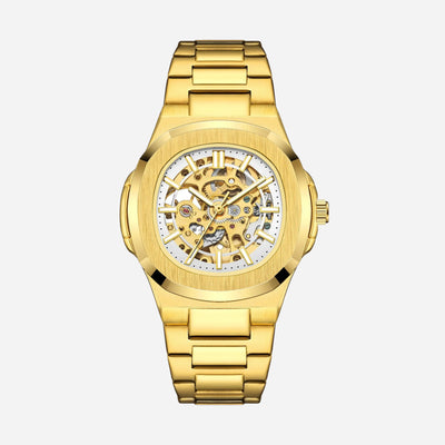 Aero Skeleton Stainless Steel Watch