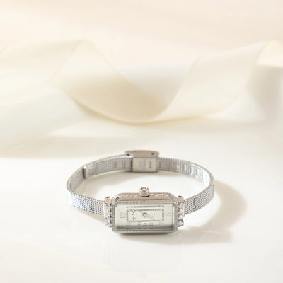 Golden Muse Rectangular Mesh Watch