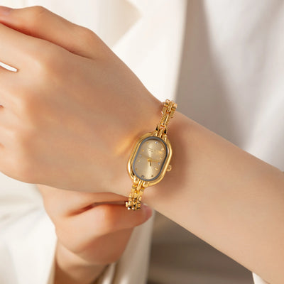 Eterna Grace Oval Golden Timepiece
