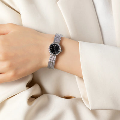 Eterna Glow Round Mesh Watch