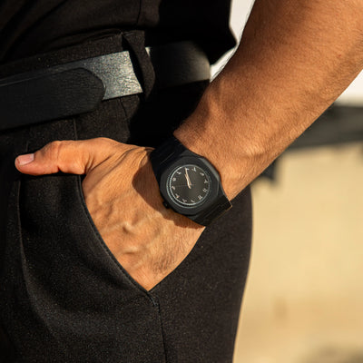 Midnight Script Stainless Steel Watch