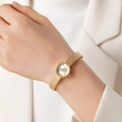 Eterna Glow Round Mesh Watch