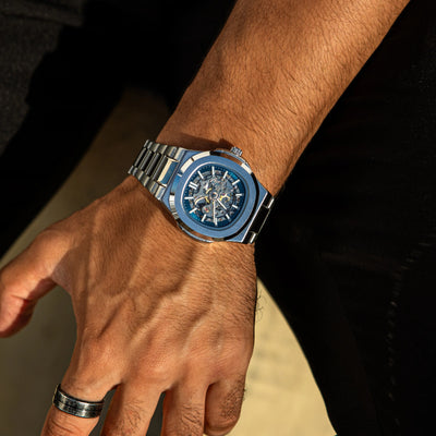 Aero Skeleton Stainless Steel Watch