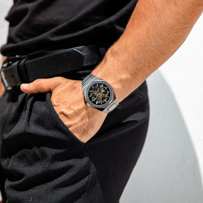Vanguard Skeleton Stainless Steel Watch