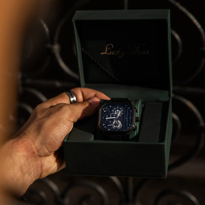 Shadowsteel Rectangular Chronograph Watch