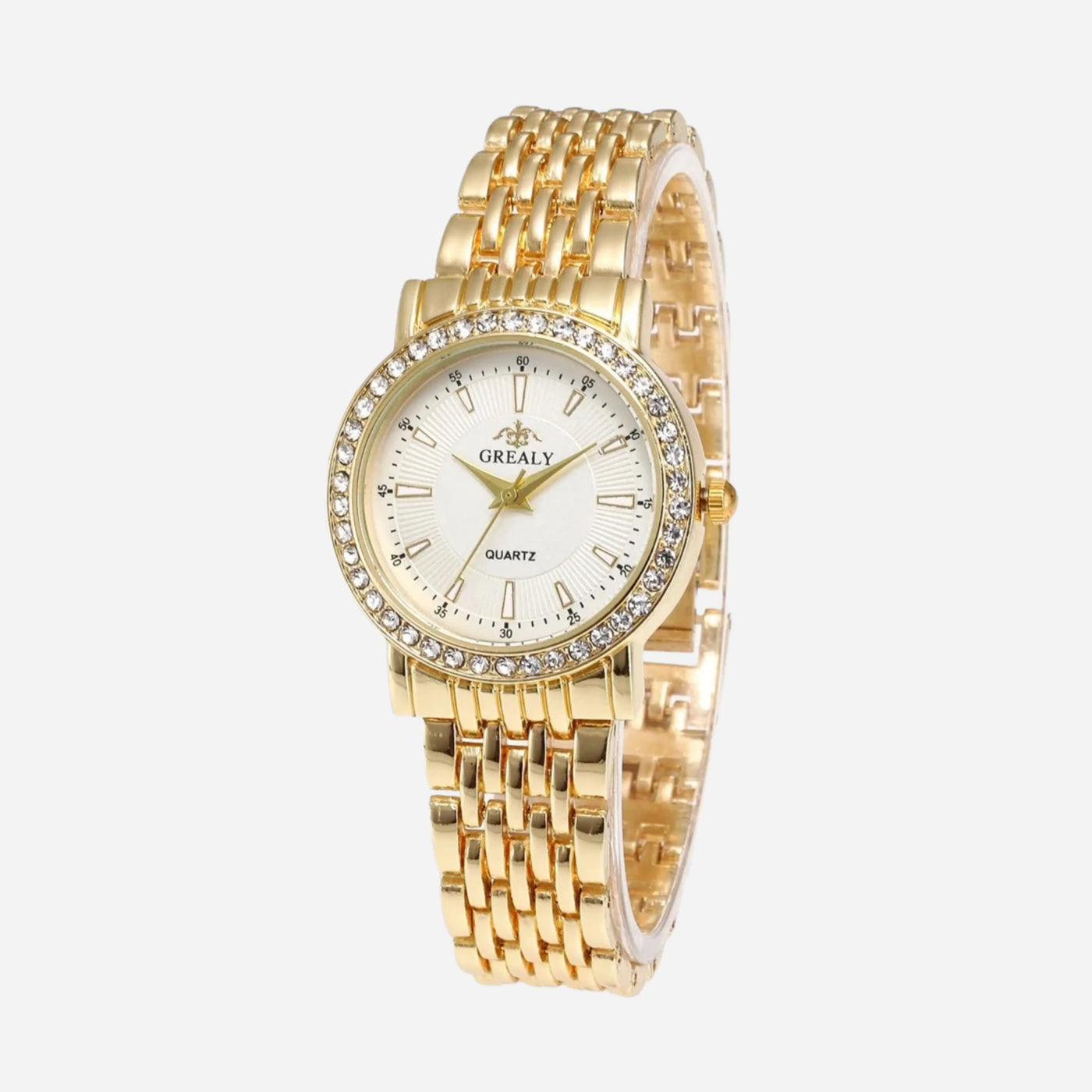 Dual-Tone Crystal Link Watch