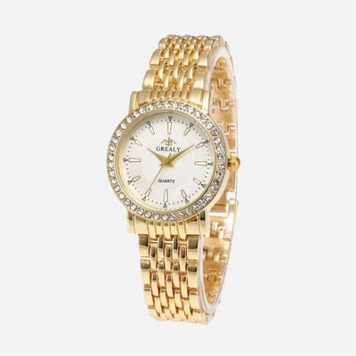 Dual-Tone Crystal Link Watch