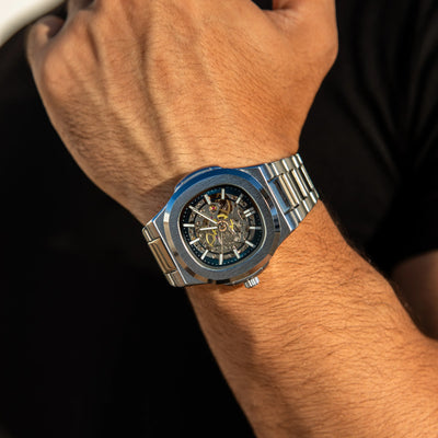 Aero Skeleton Stainless Steel Watch