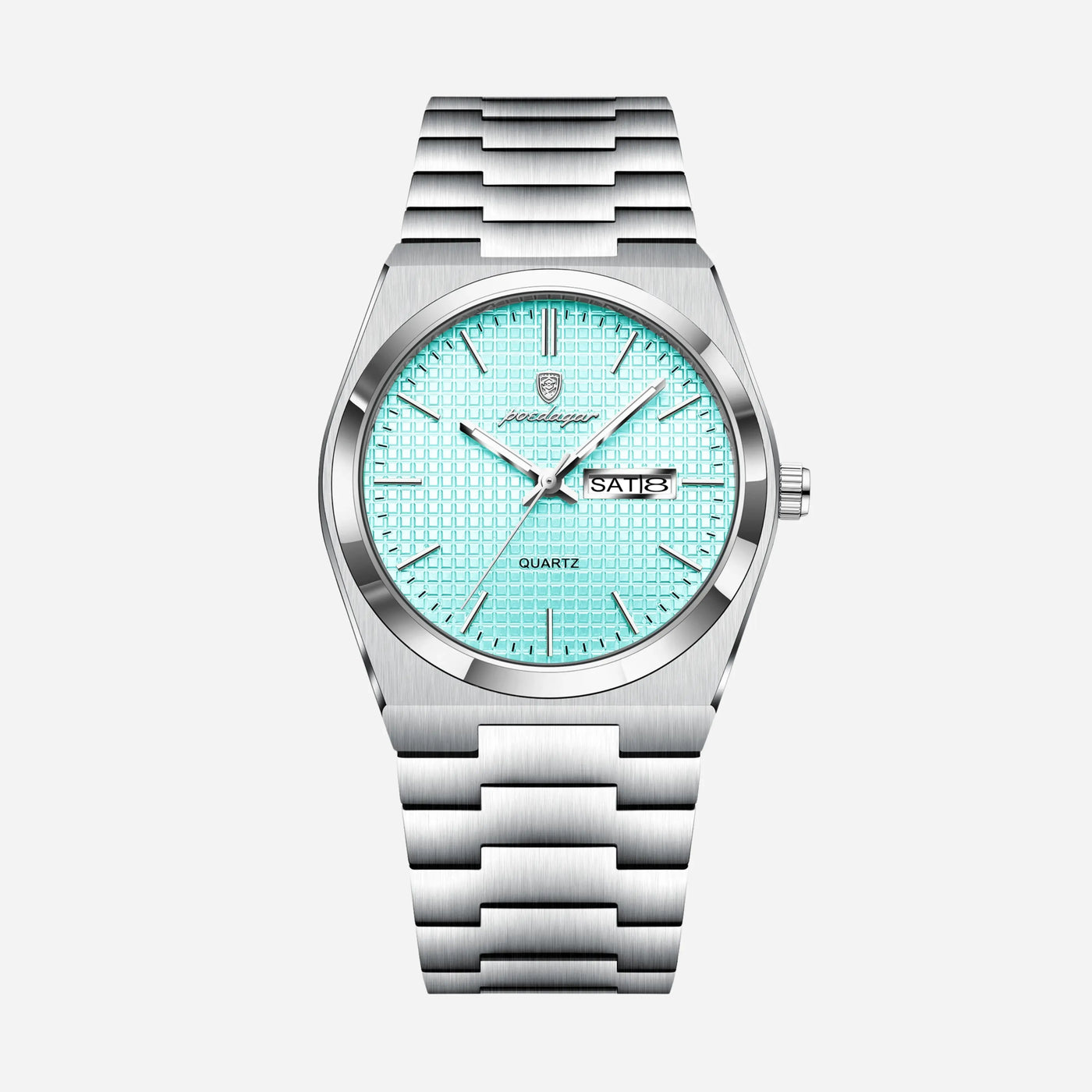 Aurora Day-Date Stainless Steel Watch