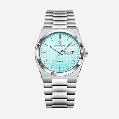 Aurora Day-Date Stainless Steel Watch