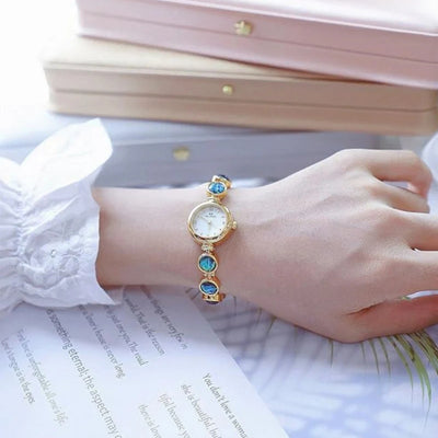 Ocean Gleam Gemstone Bracelet Watch