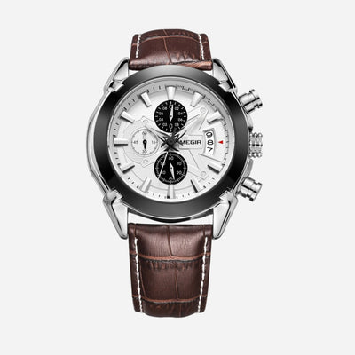 ChronoSport Leather Strap Watch