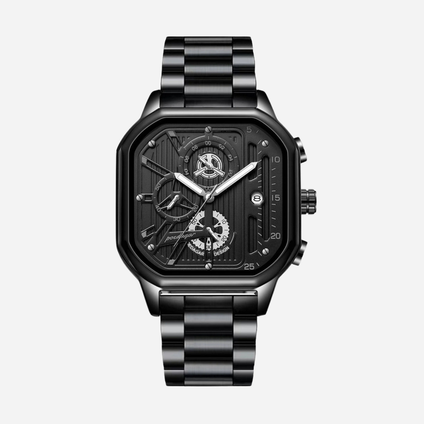 Shadowsteel Rectangular Chronograph Watch
