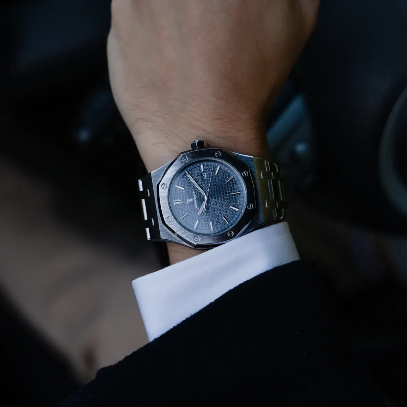 Apex Grid Stainless Steel Watch